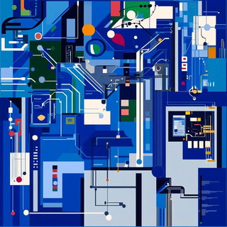 Gridscar Arcology style, Midjourney V6.1: technical infrastructure blueprint schematics