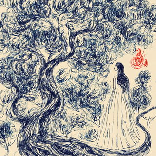 Madder Ink Front style, Midjourney V6.1: retro fairy-tale illustration
