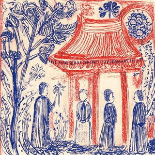 Madder Ink Front style, Midjourney V6.1: traditional folk art