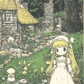 Chromatocopy style, Midjourney V6.1: retro fairy-tale illustration