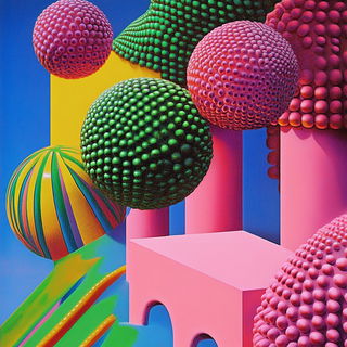 Brushmark Behemoths style, Midjourney V6.1: abstract 3D render
