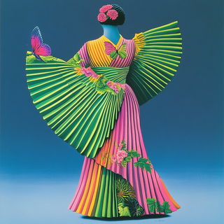 Brushmark Behemoths style, Midjourney V6.1: haute-couture fashion outfit