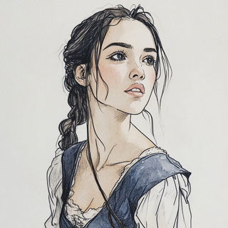 Cliffetch style, Midjourney V6.1: photographic portrait of female protagonist