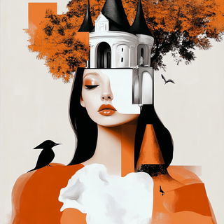 Chrometch style, Midjourney V6.1: retro fairy-tale illustration