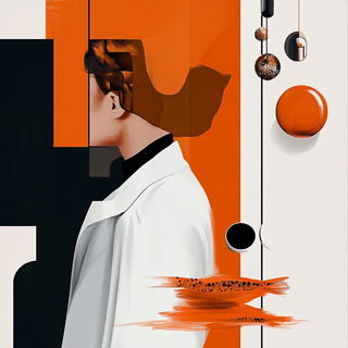 Chrometch style, Midjourney V6.1: editorial illustration for popular scientific magazine cover