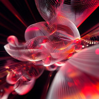 Cliffskin Chromapuppetry style, Midjourney V6.1: abstract 3D render