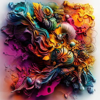 Pilgrimscale style, Midjourney V6.1: abstract 3D render