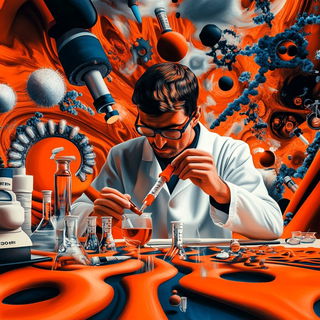 Chromafoundry style, Midjourney V6.1: editorial illustration for popular scientific magazine cover
