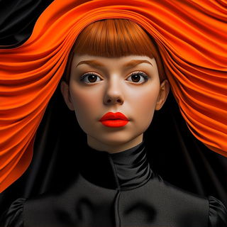Chromafoundry style, Midjourney V6.1: photographic portrait of female protagonist