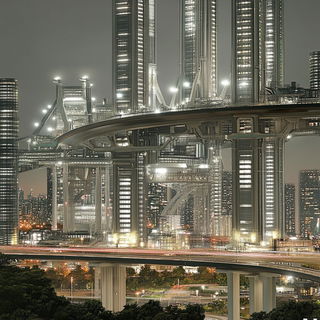 Mycoclastica style, Midjourney V6.1: megacity with futuristic bioarchitecture