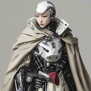Mycoclastica style, Midjourney V6.1: concept art character design of retropunk steam knight