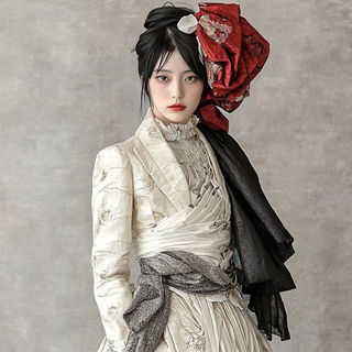 Mycoclastica style, Midjourney V6.1: haute-couture fashion outfit