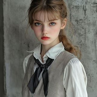 Mycoclastica style, Midjourney V6.1: photographic portrait of female protagonist