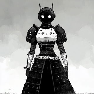 Cryofolia style, Midjourney V6.1: concept art character design of retropunk steam knight