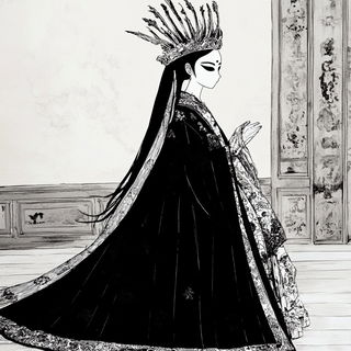 Cryofolia style, Midjourney V6.1: haute-couture fashion outfit