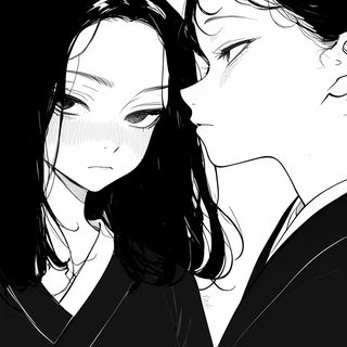 Cryofolia style, Midjourney V6.1: black-and-white manga comic strip