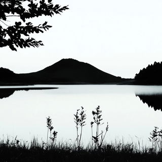 Cryofolia style, Midjourney V6.1: realistic landscape photograph of quiet dawn