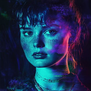 Ripplerefract style, Midjourney V6.1: photographic portrait of female protagonist