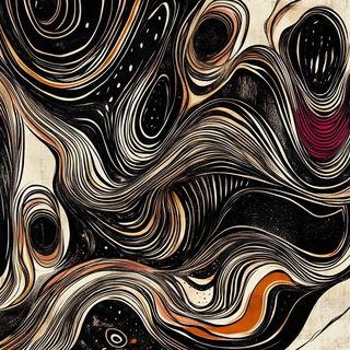 Inkfold Basin style, Midjourney V6.1: creative pattern composition