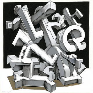 Burlap Crown style, Midjourney V6.1: typographic composition with large letters