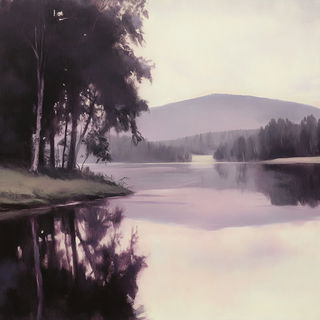 Lepidopteran Skyforts style, Midjourney V6.1: realistic landscape photograph of quiet dawn