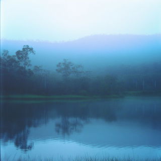 Jamboree Brushworld style, Midjourney V6.1: realistic landscape photograph of quiet dawn