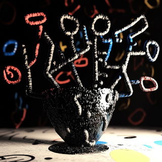 Crownblock Scribbleform style, Midjourney V6.1: abstract 3D render
