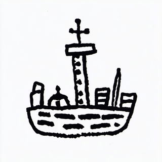 Crownblock Scribbleform style, Midjourney V6.1: bold minimalist logo design for Istanbul city municipal services