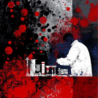 Letterpress Sunstrike style, Midjourney V6.1: editorial illustration for popular scientific magazine cover