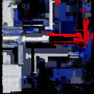 Letterpress Sunstrike style, Midjourney V6.1: technical infrastructure blueprint schematics