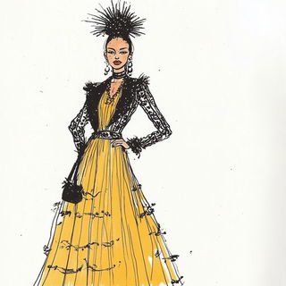 Solmushroom Baroque style, Midjourney V6.1: haute-couture fashion outfit
