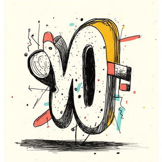 Solmushroom Baroque style, Midjourney V6.1: typographic composition with large letters