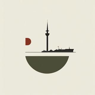 Hazecrank style, Midjourney V6.1: bold minimalist logo design for Istanbul city municipal services