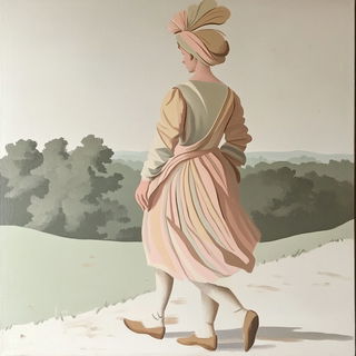 Cyanomagenta Urbanism style, Midjourney V6.1: classical 18th-century oil painting