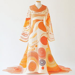 Rainbow Pour Stories style, Midjourney V6.1: haute-couture fashion outfit