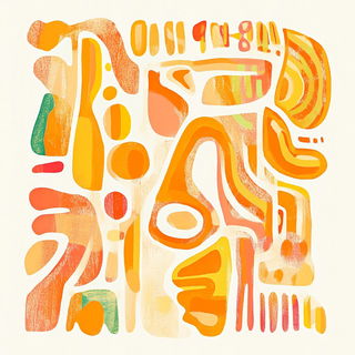 Rainbow Pour Stories style, Midjourney V6.1: typographic composition with large letters