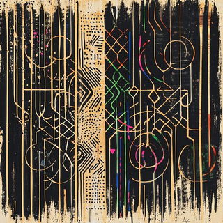 Sangha Marbling style, Midjourney V6.1: traditional folk art