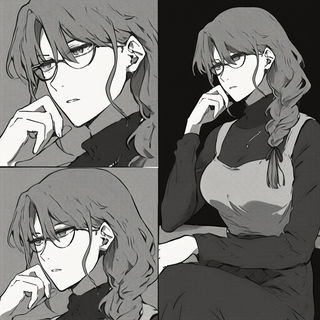 Monolith Compass style, Midjourney V6.1: black-and-white manga comic strip