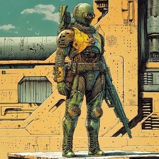 Reliefshadowism style, Midjourney V6.1: concept art character design of retropunk steam knight