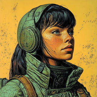 Reliefshadowism style, Midjourney V6.1: photographic portrait of female protagonist