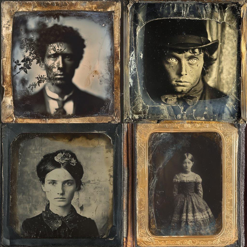 Daguerreotype style, Midjourney V6.1, render 1 of 4