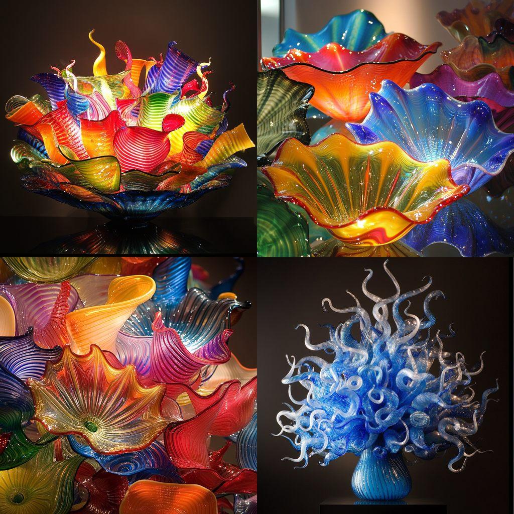 Dale Chihuly style, Midjourney V6.1, render 1 of 4