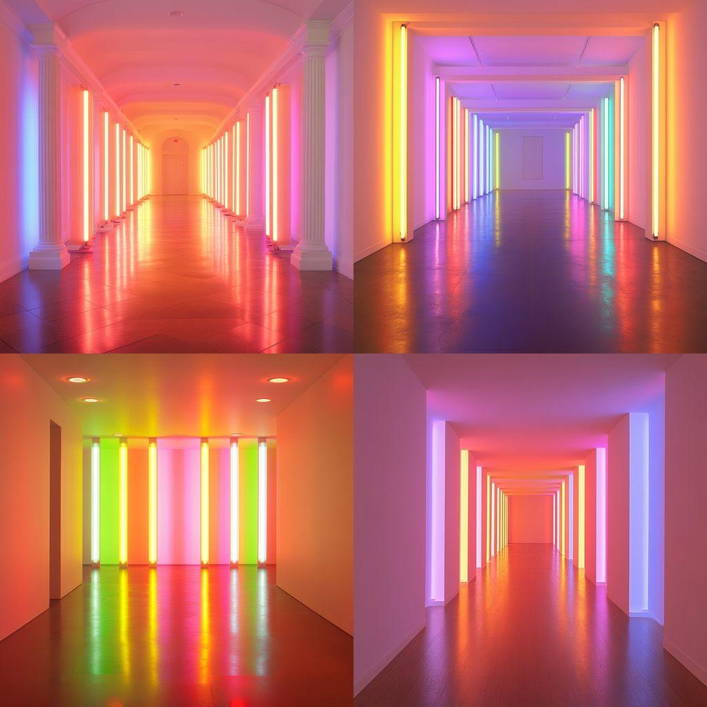 Dan Flavin style, Midjourney V6.1, render 1 of 4