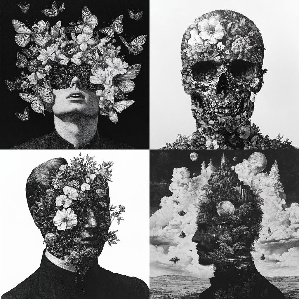 Dan Hillier style, Midjourney V6.1, render 1 of 4