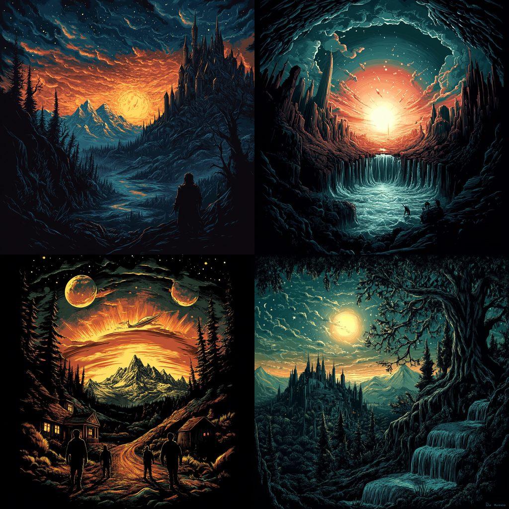 Dan Mumford style, Midjourney V6.1, render 1 of 4