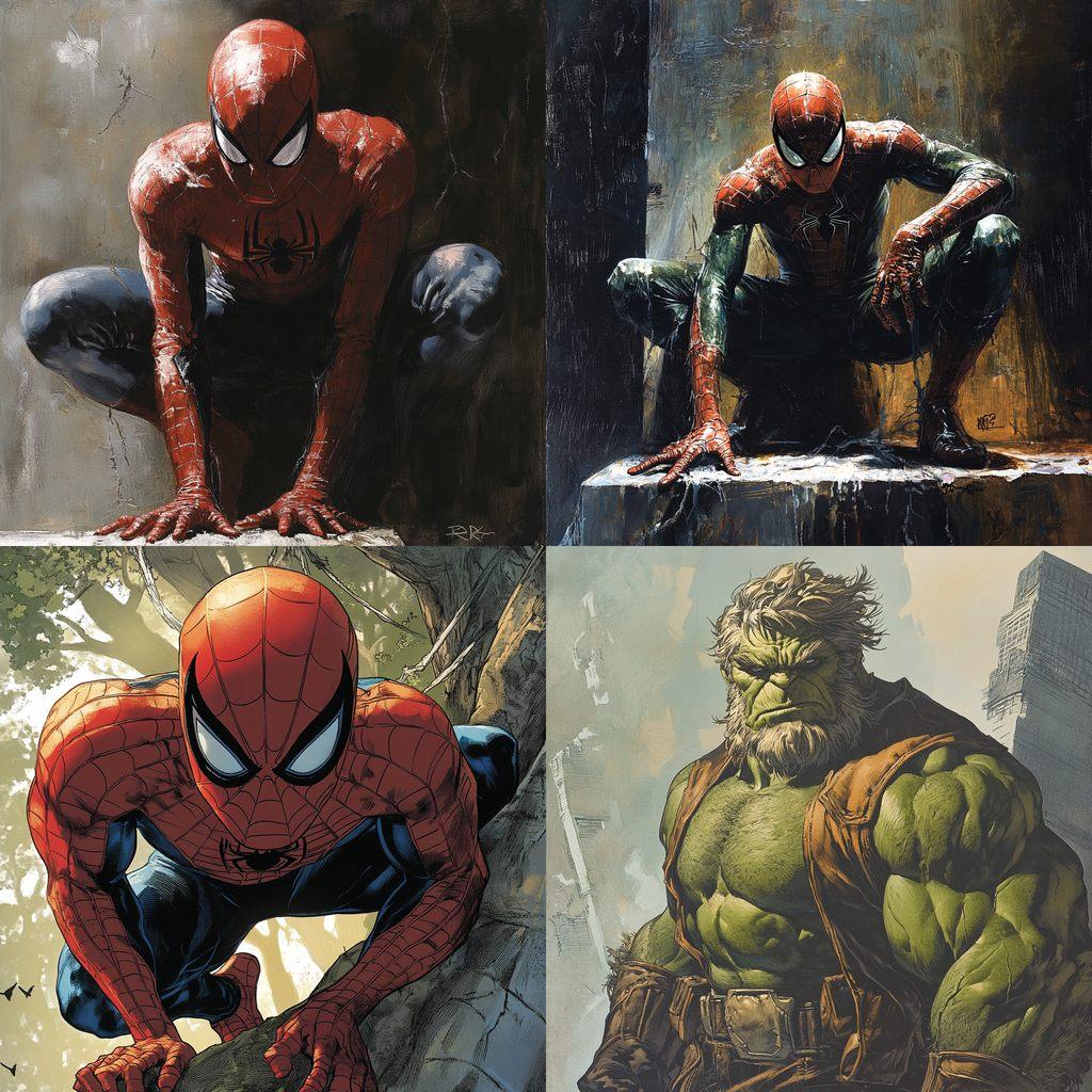 Dan Slott style, Midjourney V6.1, render 1 of 4