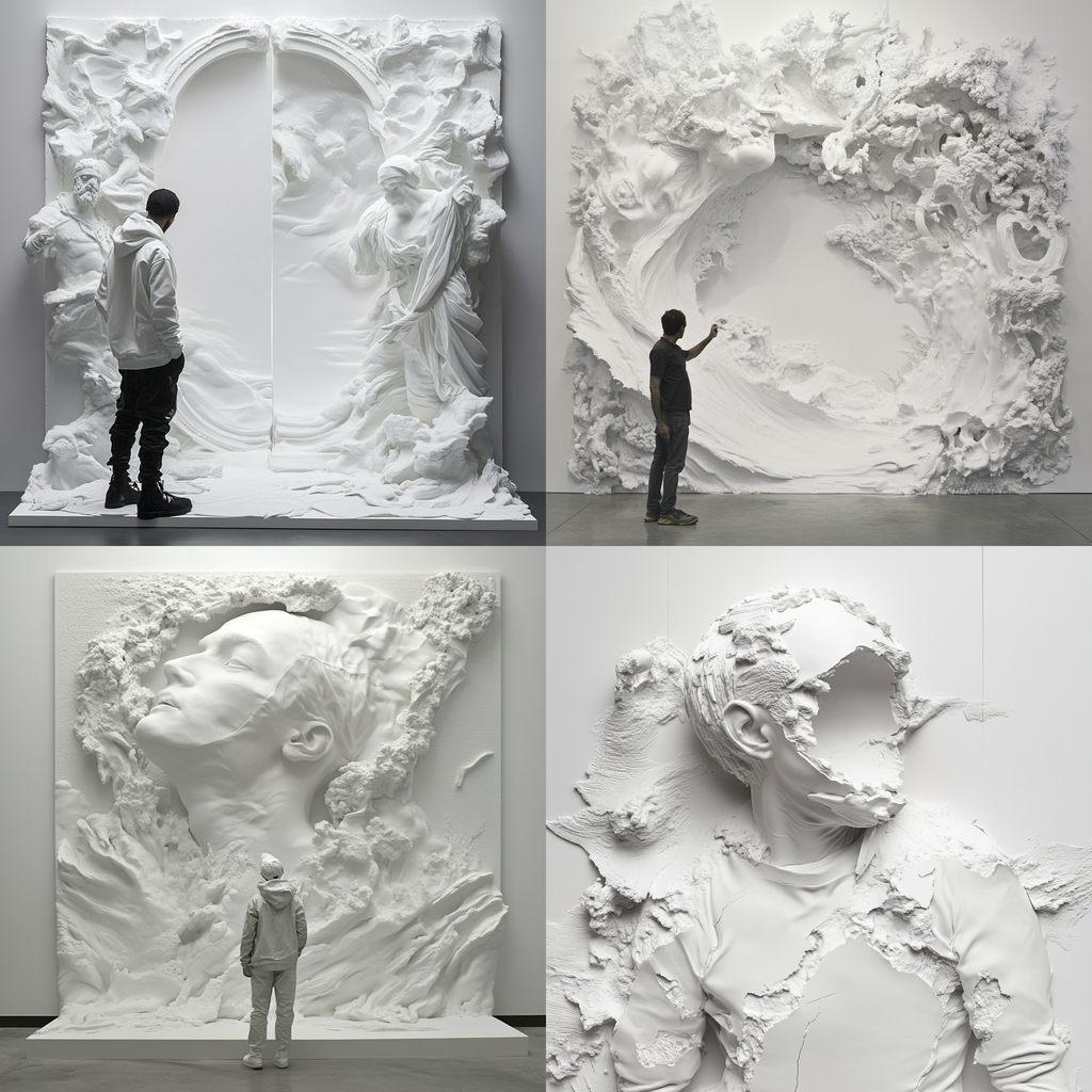 Daniel Arsham style, Midjourney V6.1, render 1 of 4
