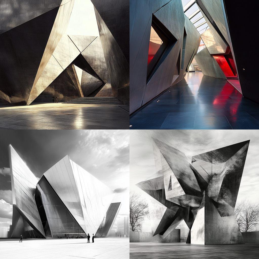Daniel Libeskind style, Midjourney V6.1, render 1 of 4