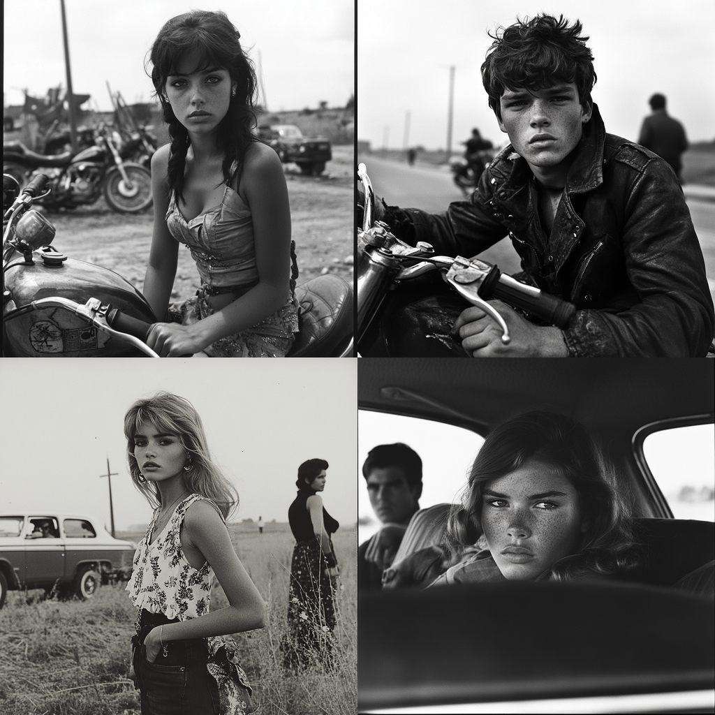 Danny Lyon style, Midjourney V6.1, render 1 of 4
