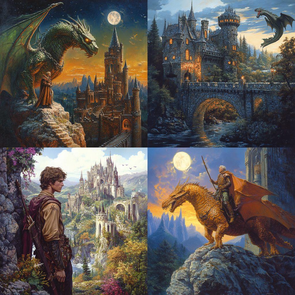 Darrell K. Sweet style, Midjourney V6.1, render 1 of 4